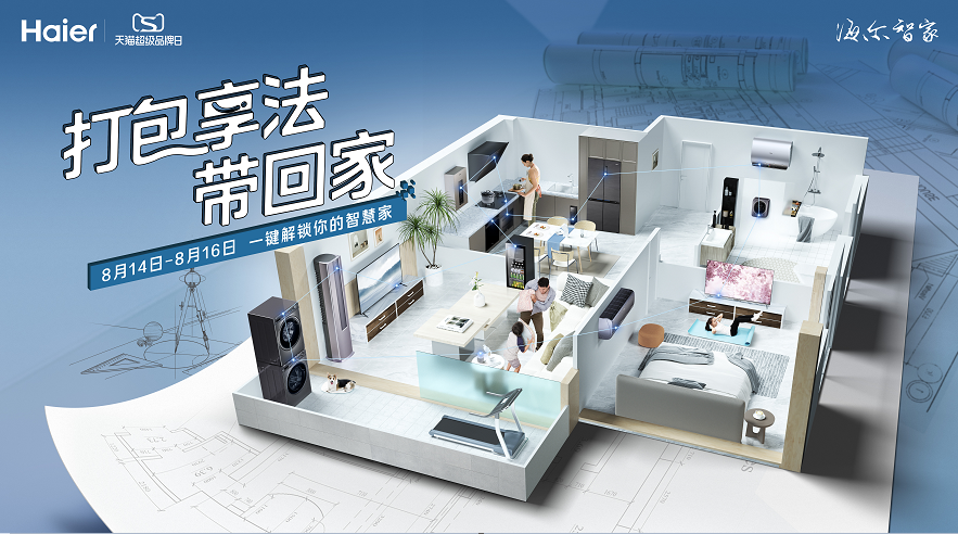 海爾聯合天貓超級品牌日 個性化定制“打包享法帶回家”