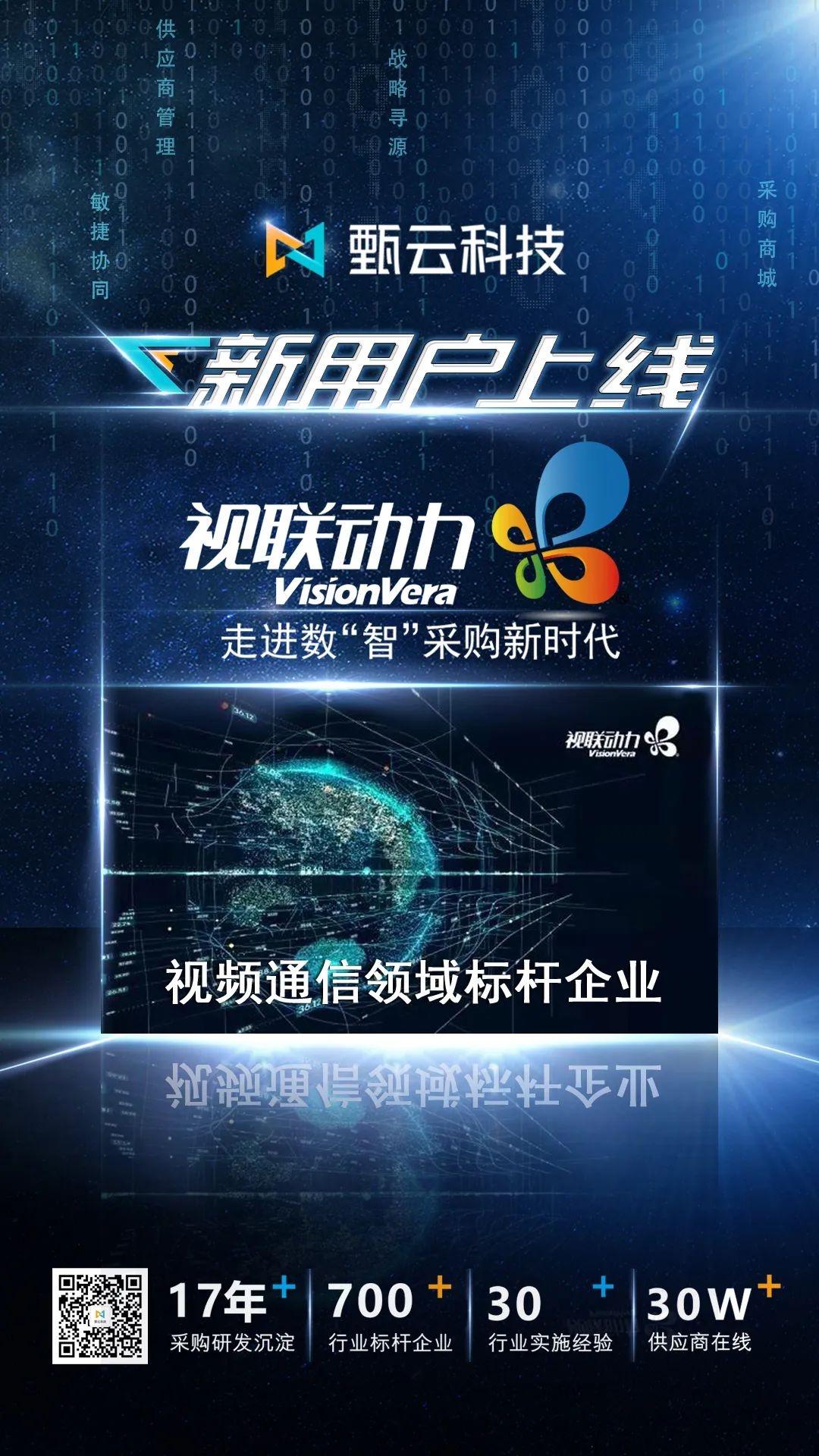 甄云科技攜手視聯動力打造的數字化采購管理系統上線