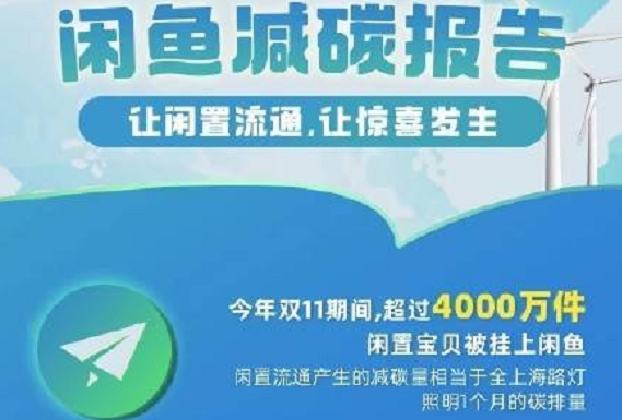 雙11期間超4千萬件閑置物品在閑魚參與流通