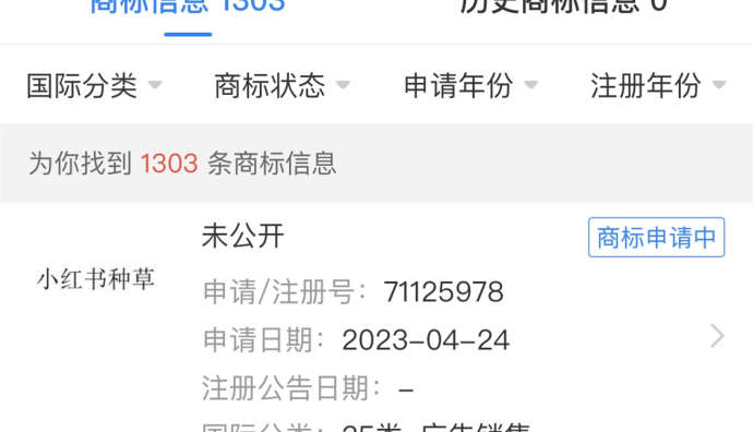 小紅書申請注冊多枚“小紅書種草學”商標