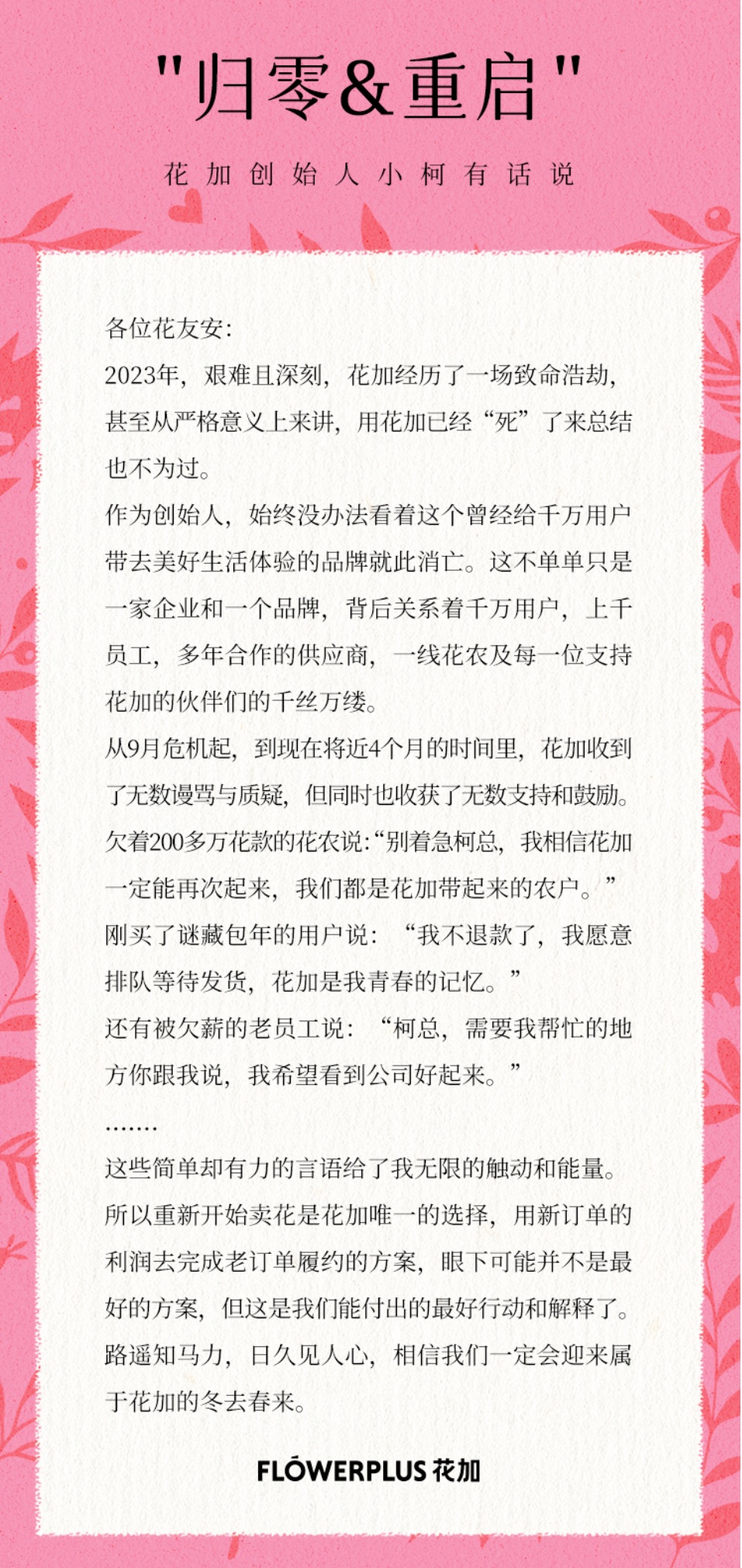 鮮花電商花加發貨重啟 創始人小柯：重新開始賣花是唯一選擇